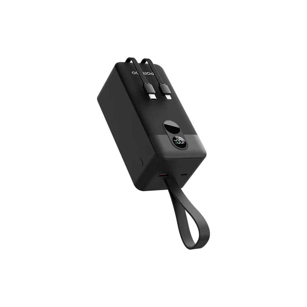 PD PBFCH061 BK Porodo 50000mAh Power Bank Integrated Cables Black