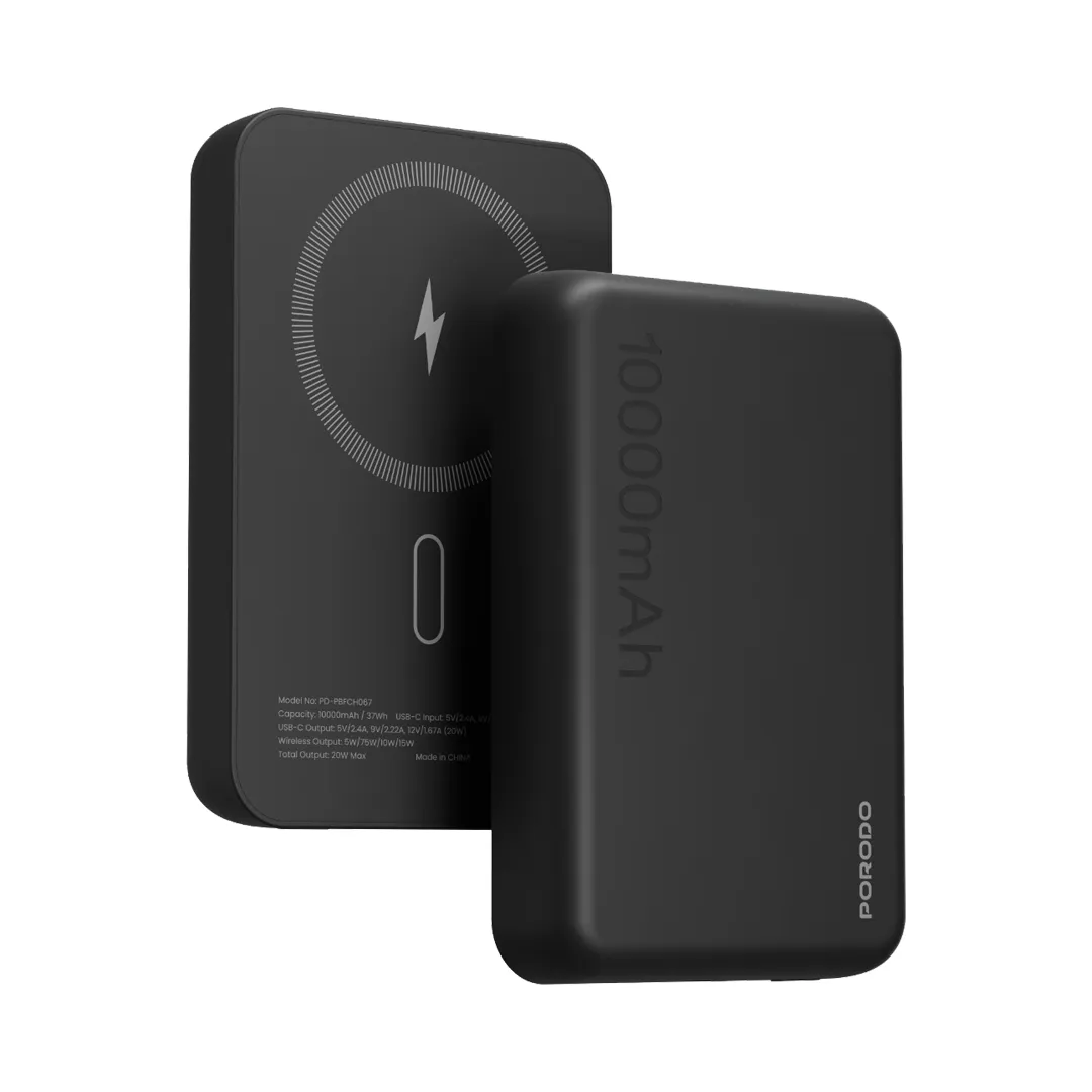 PD PBFCH067 BK Porodo 10000mAh Magsafe Power Bank Black