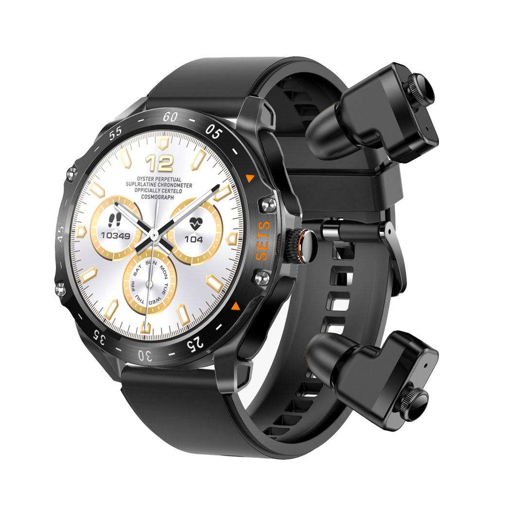 PD HYPE BK Porodo Hype Smartwatch With Earbuds Black