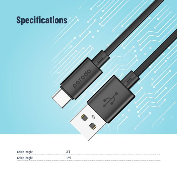 کابل USB به تایپ سی پورودو