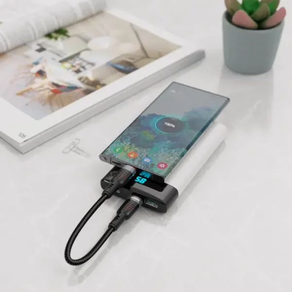كابل USB-C به USB-C بافته شده Porodo