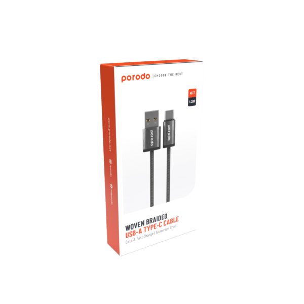 کابل بافته پورودو USB-A به تایپ سی