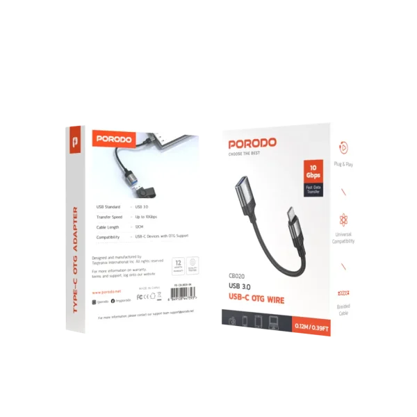کابل OTG یواسبی-سی Porodo