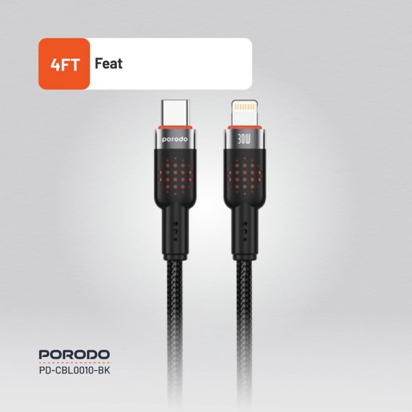 کابل Porodo USB-C به لایتنینگ